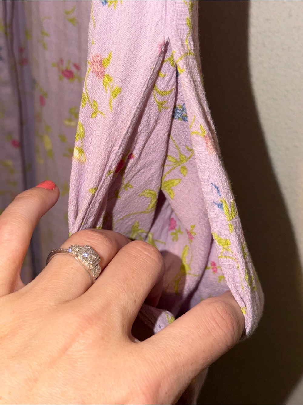 Matilda Jane Lavender Floral Sundress with Pink and Yellow Blooms - Picture 4 of 4